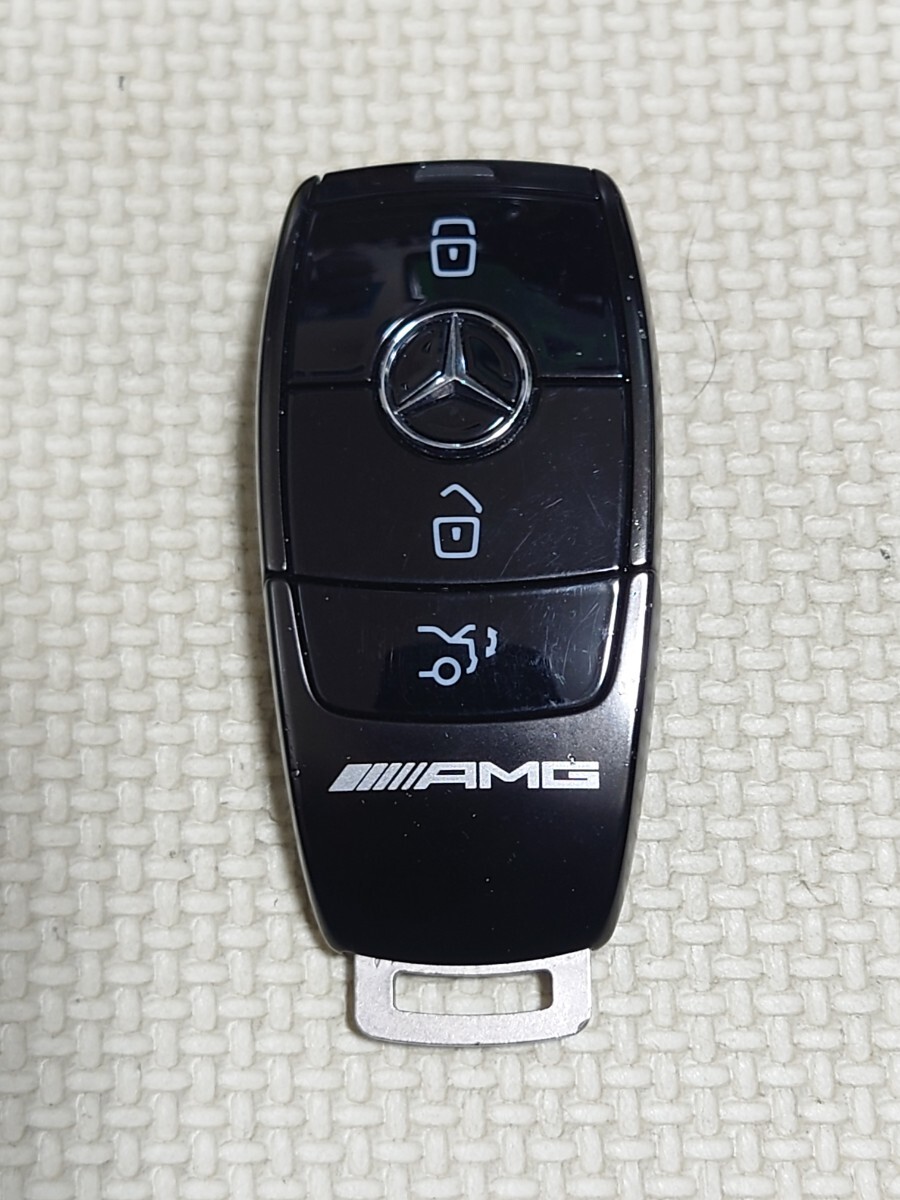 メルセデス ベンツ純正 3ボタン スマートキー AMG仕様 スマートキー キーレス ブラック 中古品拍卖