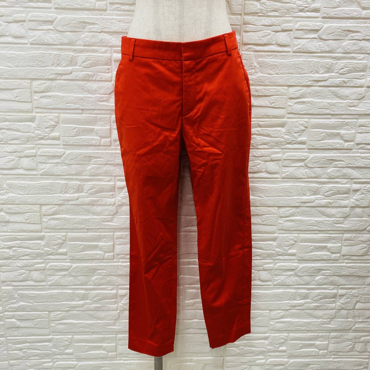 【508】23区 Vingt-trois arrondissements パンツ レッド 赤 36サイズ 綿×ポリエステル拍卖