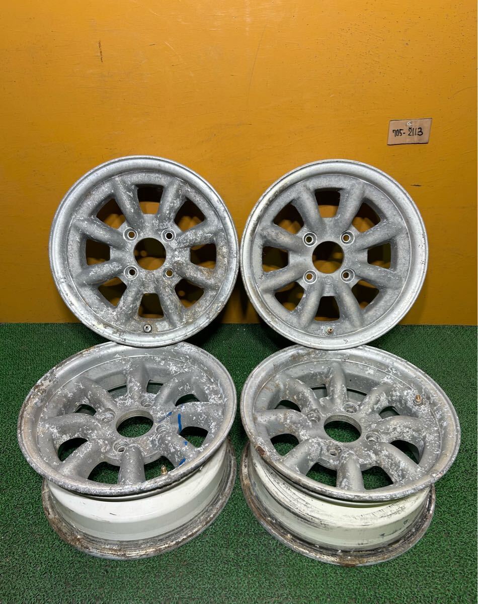 *ワタナベ, 旧車用【14×6.5J +15 PCD:114.3×4H ハブ径:71mm】*4本セット拍卖