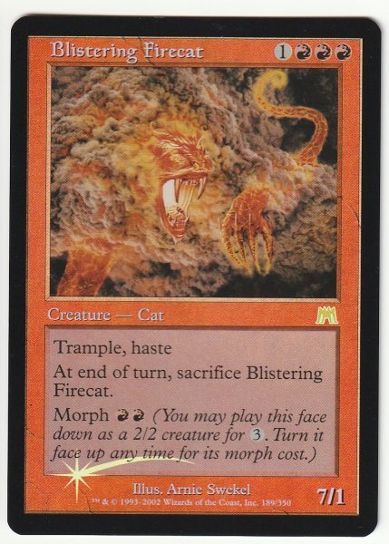 ONS Foil 焦熱の火猫/Blistering Firecat 英語1枚拍卖