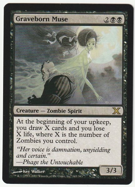 10版 墓生まれの詩神/Graveborn Muse 英語1枚 2枚まで拍卖