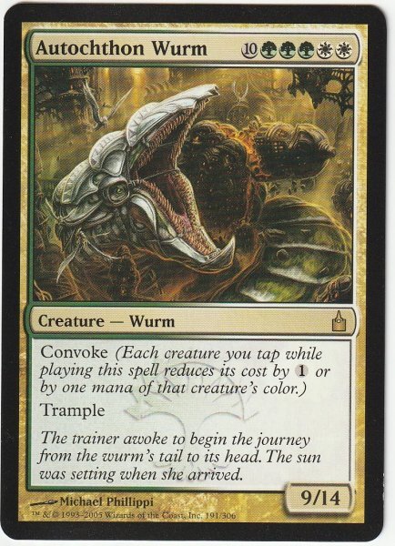 RAV 土着のワーム/Autochthon Wurm 英語1枚 EX+拍卖