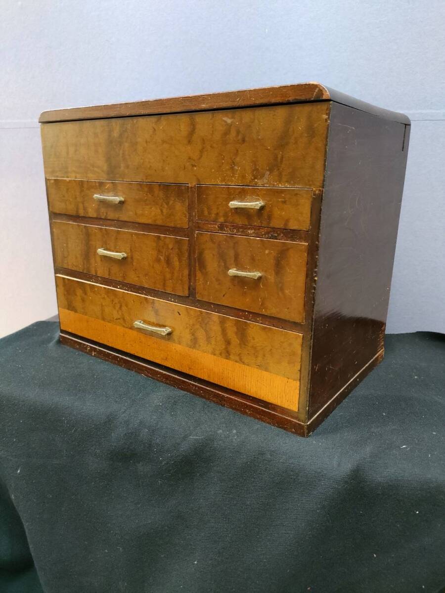 ☆ 昭和レトロ アンティーク小物入 中古品 ☆拍卖