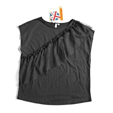 新品 タスキ レース Tシャツ 黒 L 11 チュール カットソー HK WORKS LONDON ヒロココシノ拍卖