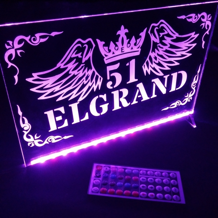 エルグランド⑤ リモコン付 フルカラーLED アクリルプレート 日産 NISSAN カスタム パーツ ステッカー ライト E52 E51 E50 PE NE ME WE拍卖