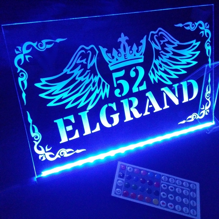 エルグランド⑥ リモコン付 フルカラーLED アクリルプレート 日産 NISSAN カスタム パーツ ステッカー ライト E52 E51 E50 PE NE ME WE拍卖