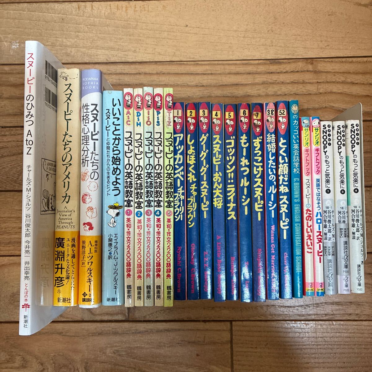 M-ш/ スヌーピー関連本 不揃い24冊まとめ SNOOPYのもっと気楽に スヌーピーの英語教室 スヌーピーたちの性格心理分析 スヌーピーのひみつ拍卖