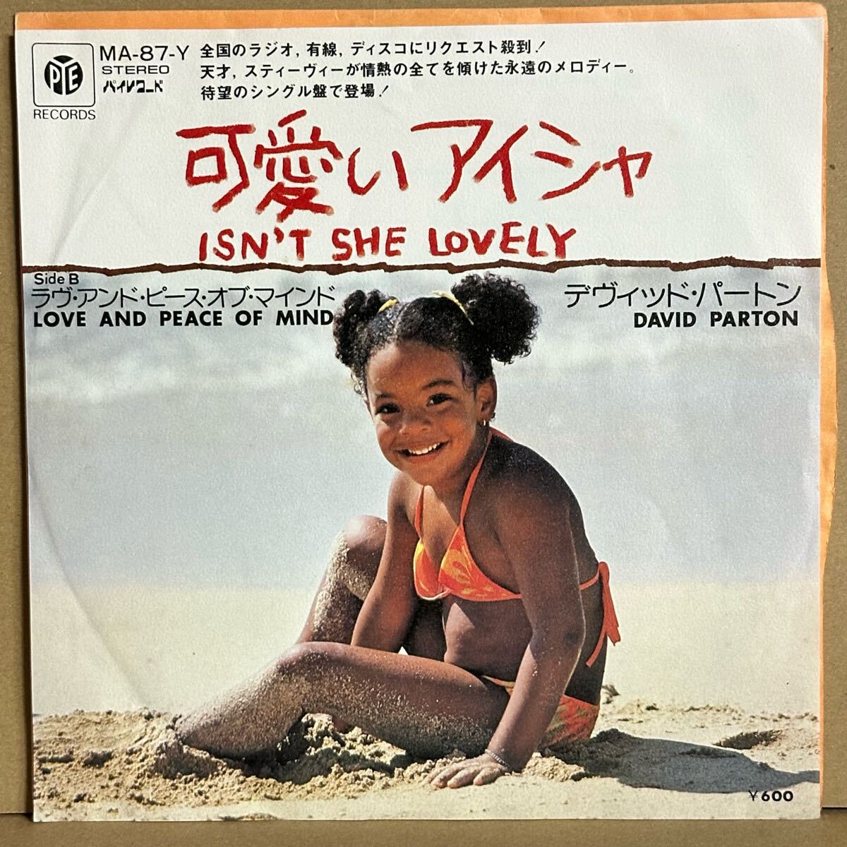 【7'】 可愛いアイシャ / DAVID PARTON / ISN'T SHE LOVELY拍卖