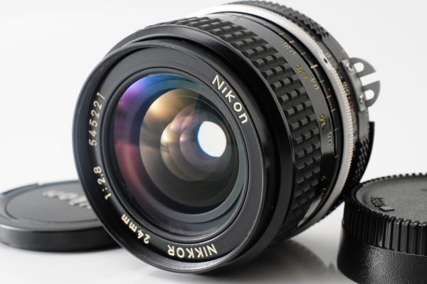 Nikon ニコン Ai Nikkor 24mm f/2.8 Fマウント MF一眼レフ用 広角単焦点レンズ キャップ付 #30拍卖