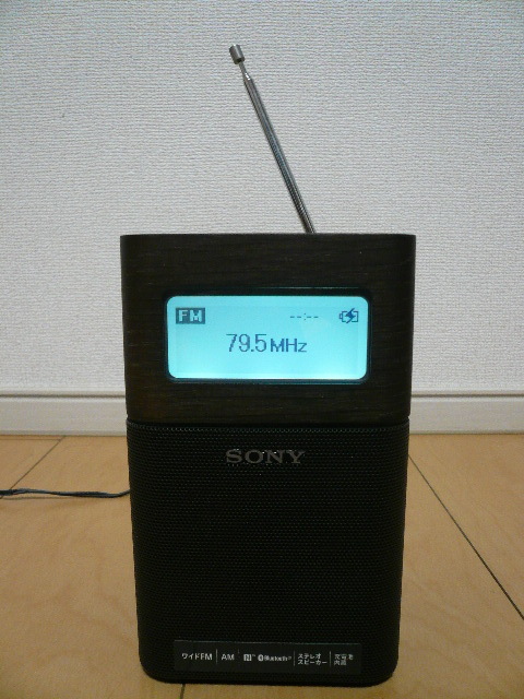 美品! SONY ソニー BLUETOOTH機能付きFM/AMラジオ SRF-V1BT 木目 2016年製拍卖