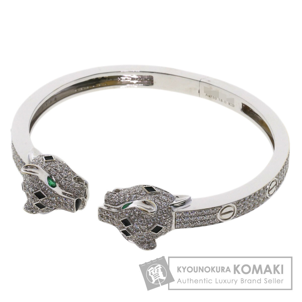 ジュエリー パンテール型 デザイン #18 ブレスレット K18ホワイトゴールド 中古拍卖