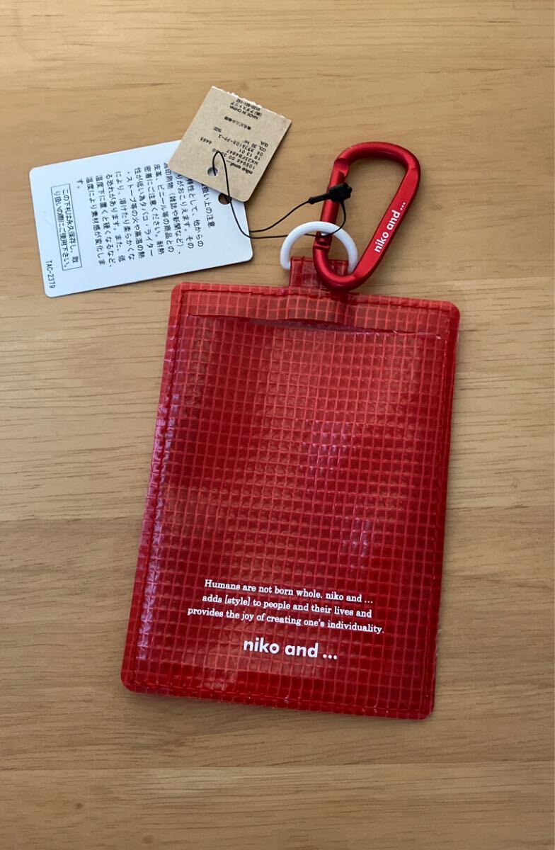 ニコアンド オリジナル カラフルIDカードケース 赤拍卖