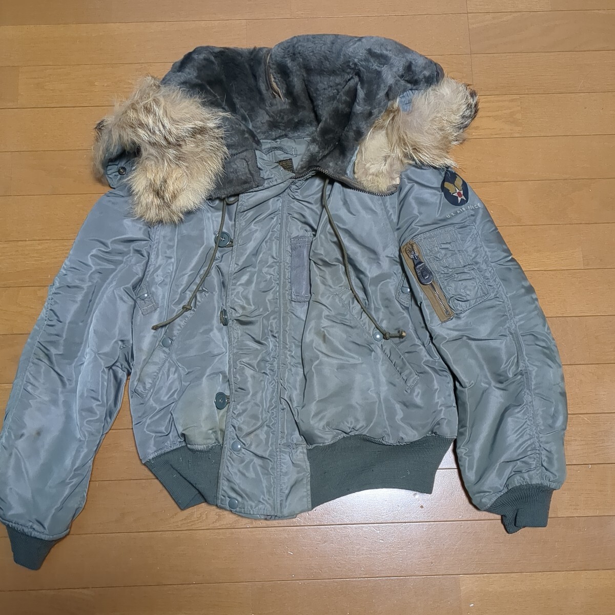 実物! ヴィンテージ N-2Bフライトジャケット 1st ローレンスポーツウェア社製 フルオリジナル サイズM 米軍実物 マッコイ拍卖