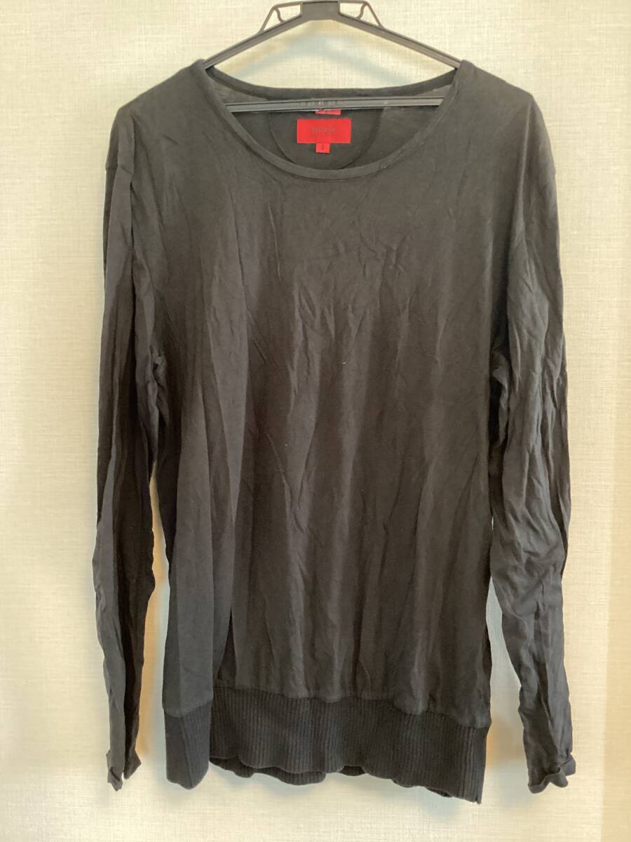HUGO BOSS 長袖 カットソー ロンT メンズ トップス 黒拍卖