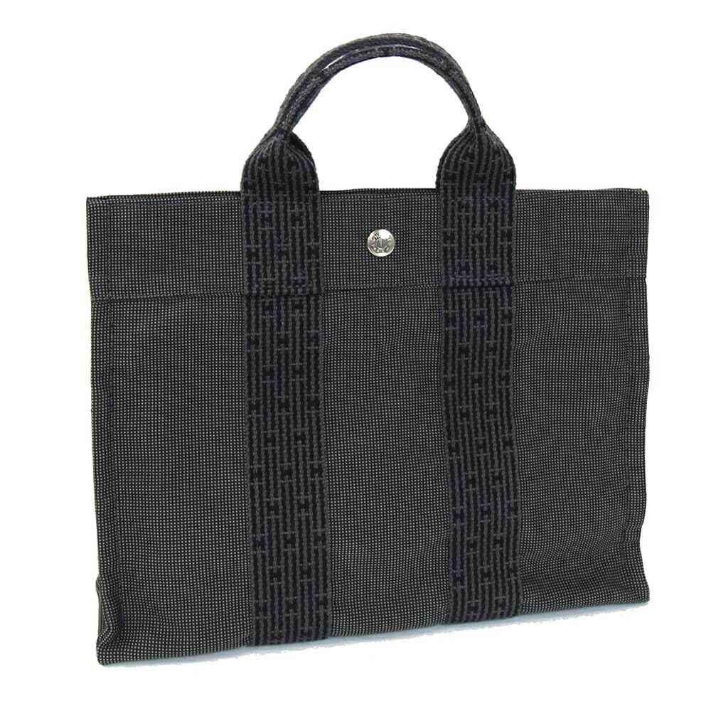 エルメス ハンドバッグ エールライン トートPM グレー キャンバス 中古 メンズ レディース ミニトート 男女兼用拍卖