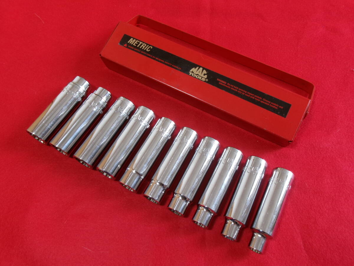 マックツール MAC TOOLS 差込1/2sq (12.7mm) ディープ ソケット 10本セット VD2 10~19mm SVDM102TR ロングソケット拍卖