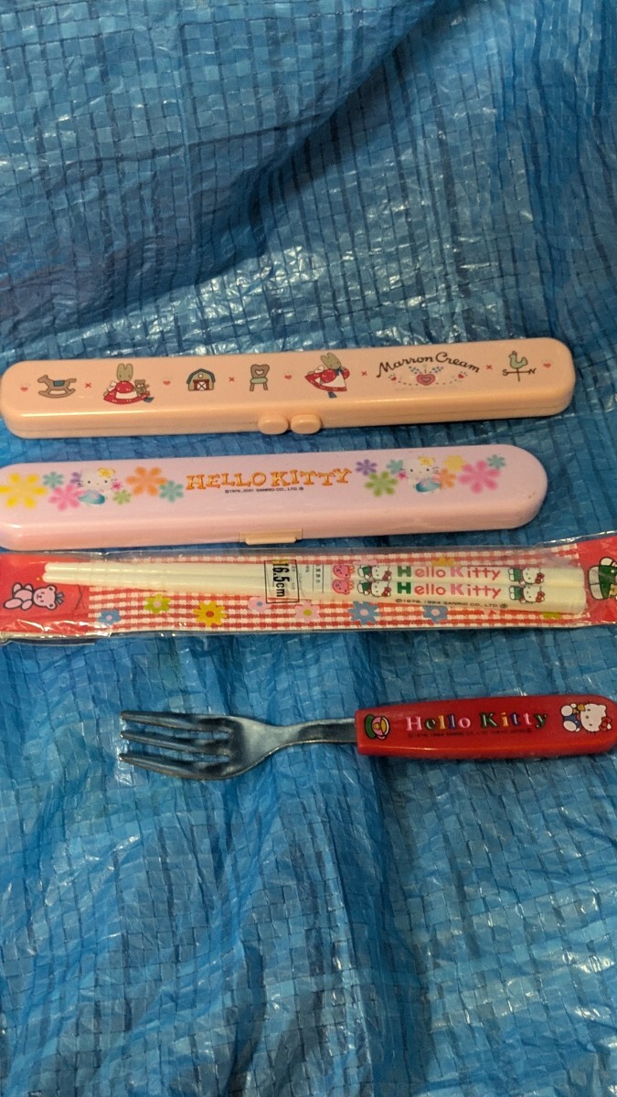 平成レトロ SANRIO ハローキティ マロンクリーム お箸セット 未使用品 当時物拍卖