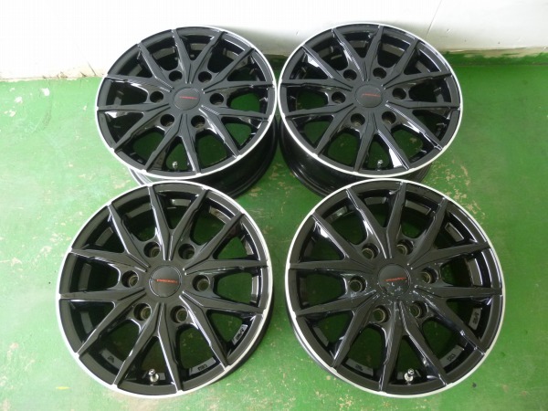 【TN87】PREMIX アルミホイール 4本!! 6J +33 PCD:139.7-6H 106φ拍卖