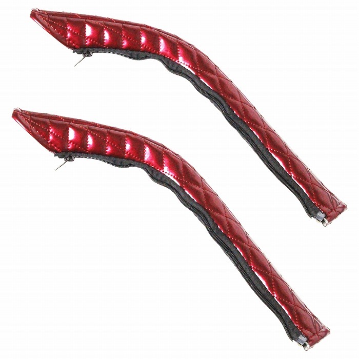 スーパーグレート ドアキルトハンドルカバー エナメルレッド 艶レッド 赤 シングルステッチ ダイアカット拍卖