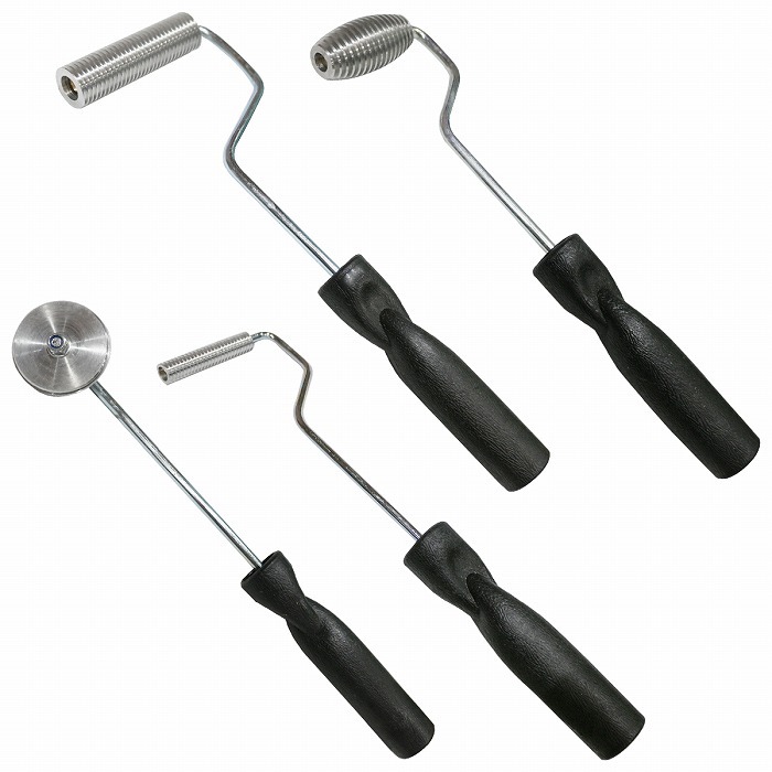 脱泡 気泡 抜き ローラー セット FRP エアロ 加工 補修 4点 set グラスファイバー 樹脂 塗布 鉄ネジ 工具 テツネジ ローラー拍卖