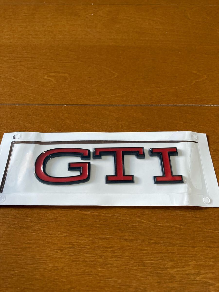 【送料無料】VW Volkswagen フォルクスワーゲン GTIエンブレム ステッカー レッド×ブラック ゴルフ ポロ GOLF POLO拍卖