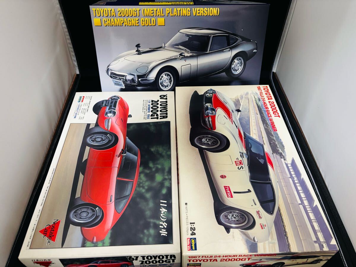 【未組立】トヨタ2000GT プラモデル 3点セット 日本の名車 シャンパン ゴールド 赤 レーシング拍卖