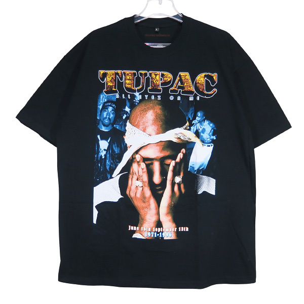 MARINO MORWOOD マリノ モアウッド TUPAC TEE 2パック Tシャツ ブラック ショートスリーブ 半袖 黒 カットソー RAP TEE サイズXL Mayk拍卖