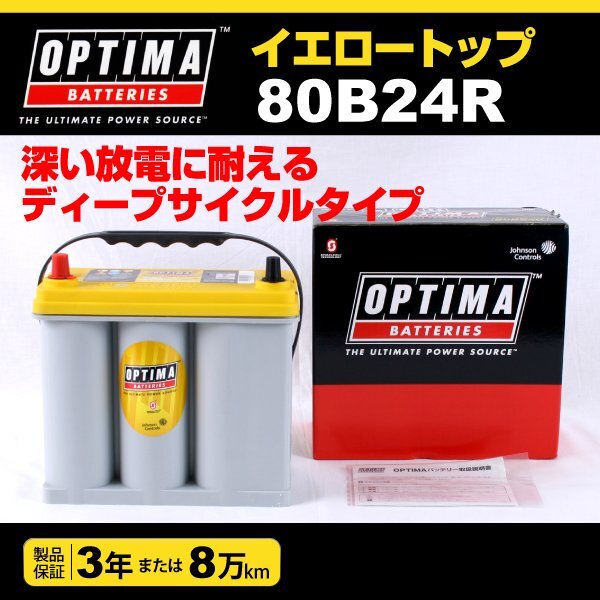 トヨタ bB 搭載(46B24R) OPTIMA 国産車用バッテリー YT80B24R 送料無料拍卖