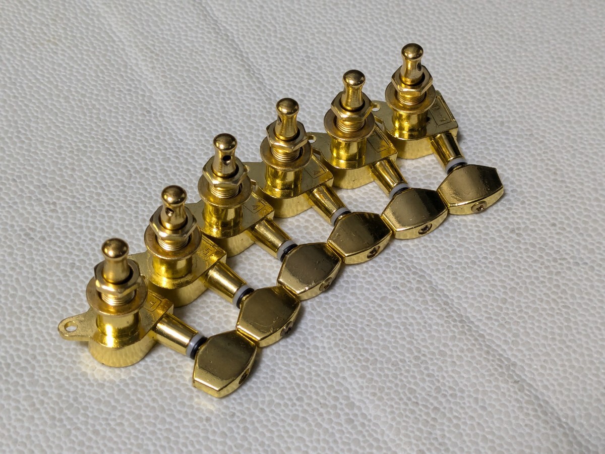 ギター用 ペグ 片側6連 未使用品 リバース ゴールド拍卖