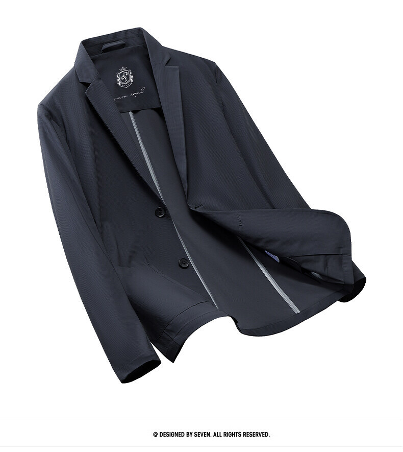 新品★未使用 テーラードジャケット サマージャケット日焼け止めメンズ ブレザー 夏薄手通気 トップスネイビーM~4XL拍卖