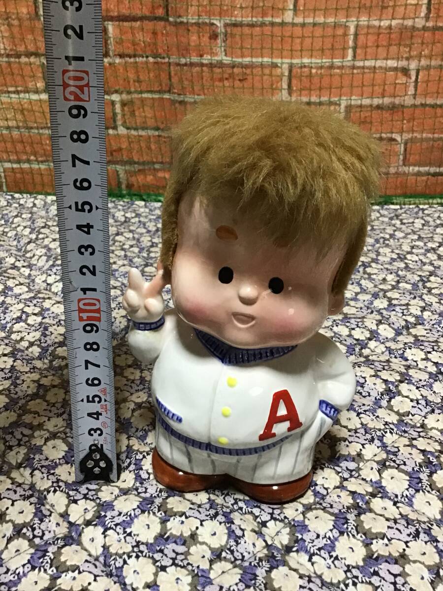 レトロ ビンテージ アンティーク 当時物 加藤工芸 KATO KOGEI 陶器 男の子 貯金箱拍卖