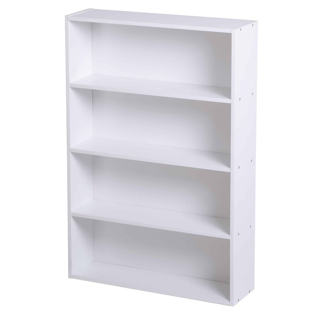 薄型カラーボックス 4段 幅広 幅60cm(ホワイト)白 本棚 オープンラック リビング収納 子供部屋 家具 大4 白 1拍卖