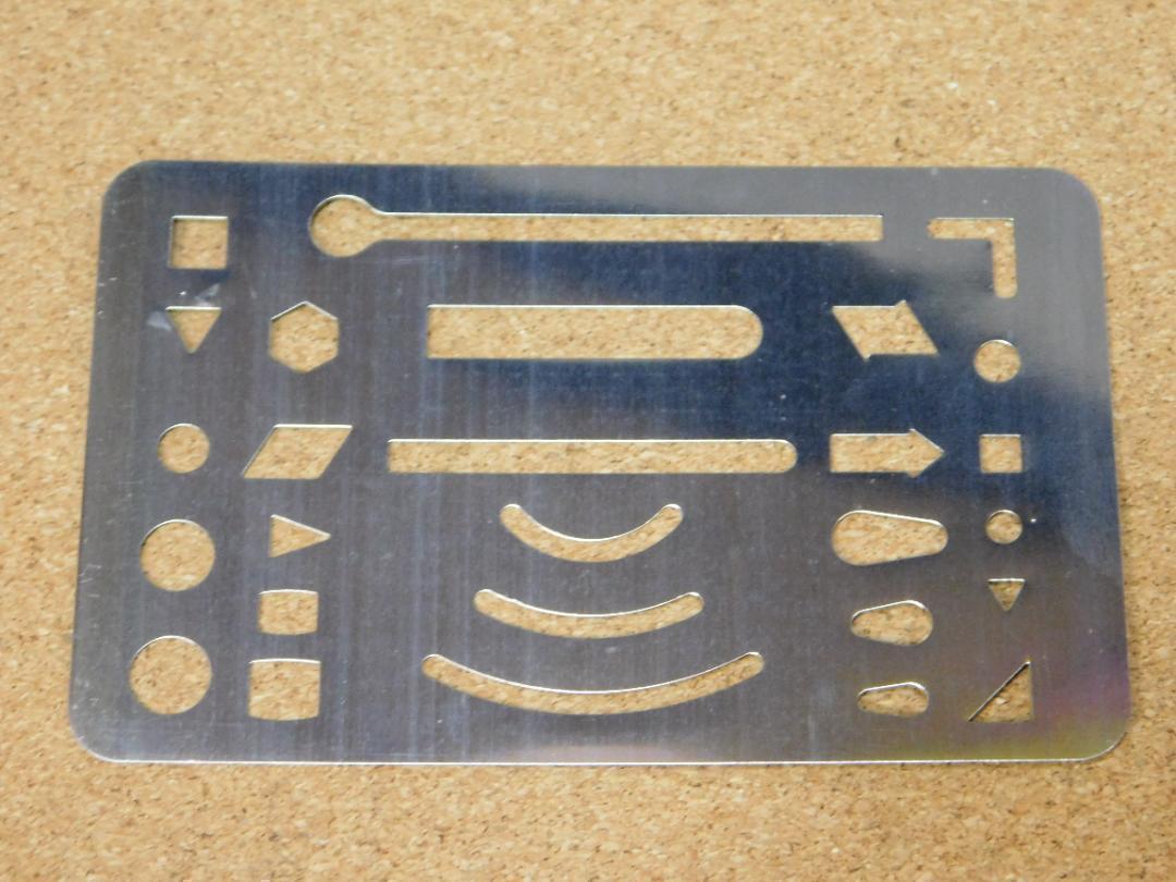 ★新品★図面テンプレート 製図定規 製図用テンプレート 字消し板 字消板 DIY拍卖