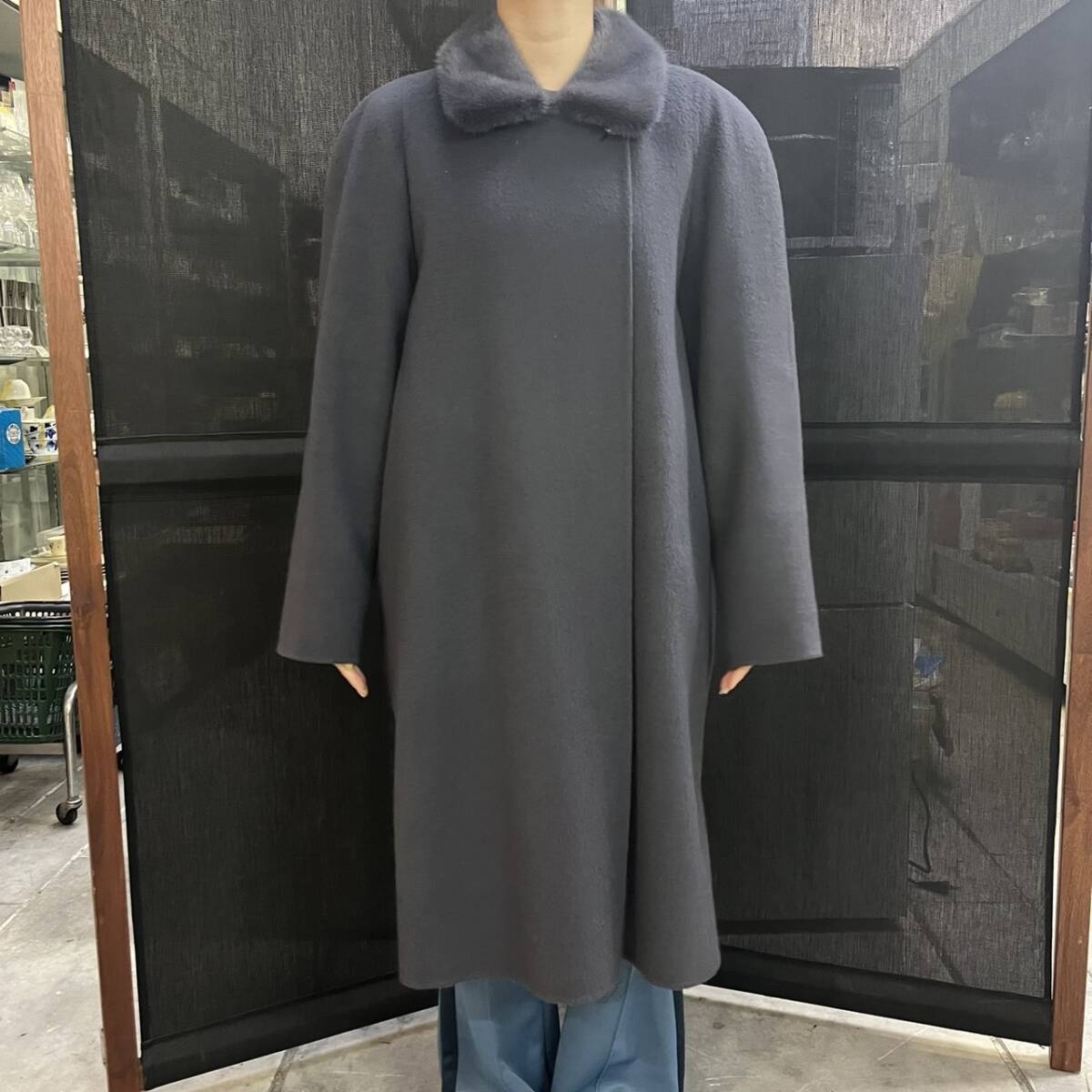 ♭M♭ TANINO CRISCI コート 中古品 ファー付き レディース ♭J-250505拍卖