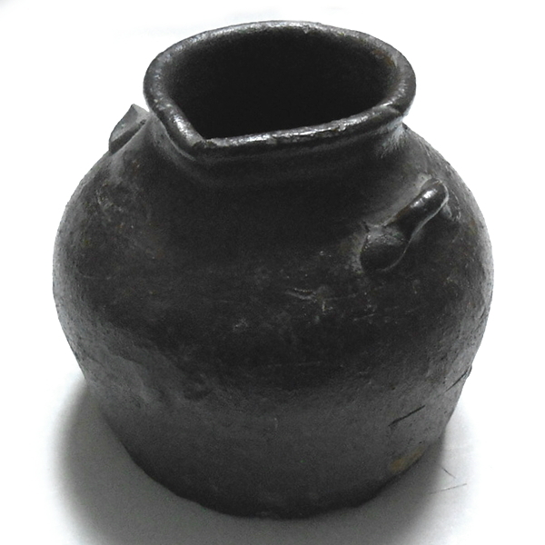 越前焼★お歯黒の壺☆江戸期拍卖