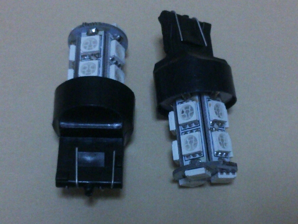 T20 LED ダブル球-5050-13連 赤 2個セット拍卖