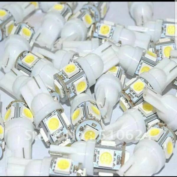 T10 ledバルブ 5連SMD ホワイト10個セット 12v 送料無料 拍卖