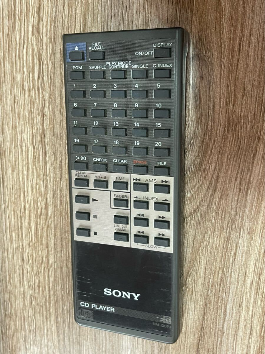 SONY リモコン RM-D670 保証あり拍卖