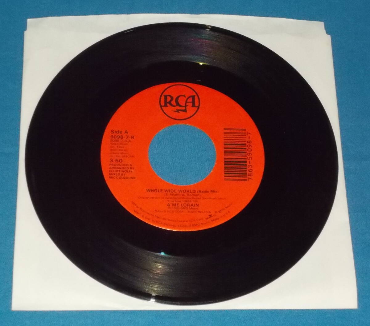 ☆7inch EP★US盤●A'ME LORAIN/エイミー・ロレイン「Whole Wide World (Radio Mix)/恋の手ほどき」80s名曲!●拍卖