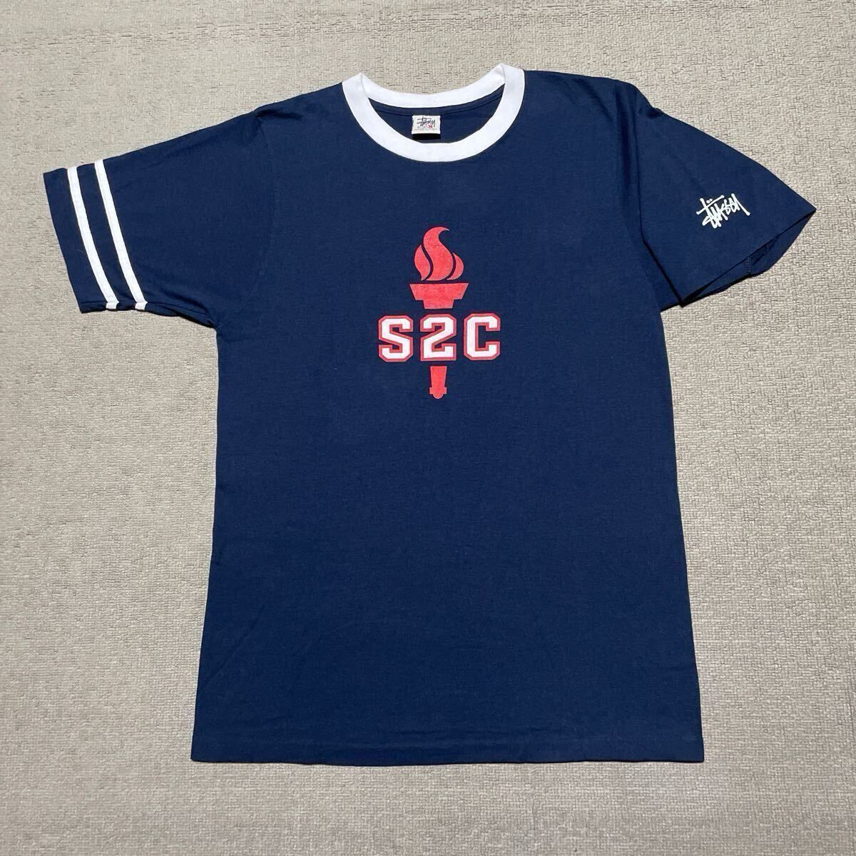 90s 白タグ USA製 STUSSY ステューシー Tシャツ リンガー リンガーTシャツ M オールド ビンテージ拍卖