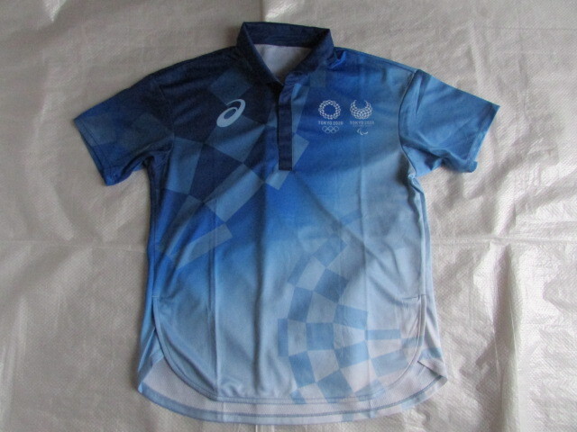 きれい アシックス JAPAN 半袖 ポロシャツ JOC公式 スタッフ ユニフォーム 東京 2020 五輪 メンズ サイズM 2031B036 拍卖