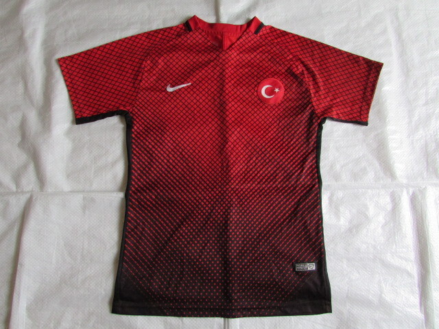 USED品 内タグ無し サイズ不明 NIKE 半袖 トルコ 代表 オーセンティック ユニフォーム TORKIYE ゲームシャツ サッカー ナイキ拍卖