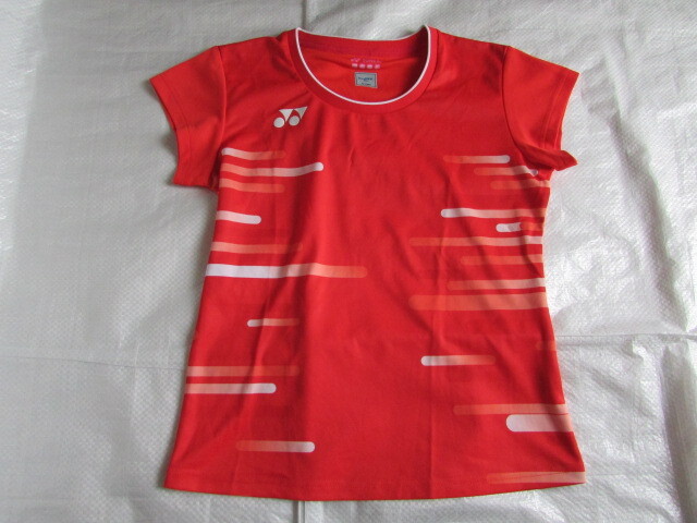 ウイメンズ Lサイズ USED品 ゼッケンの針跡有り YONEX ユニフォーム ゲームシャツ ヨネックス バドミントン テニス 拍卖