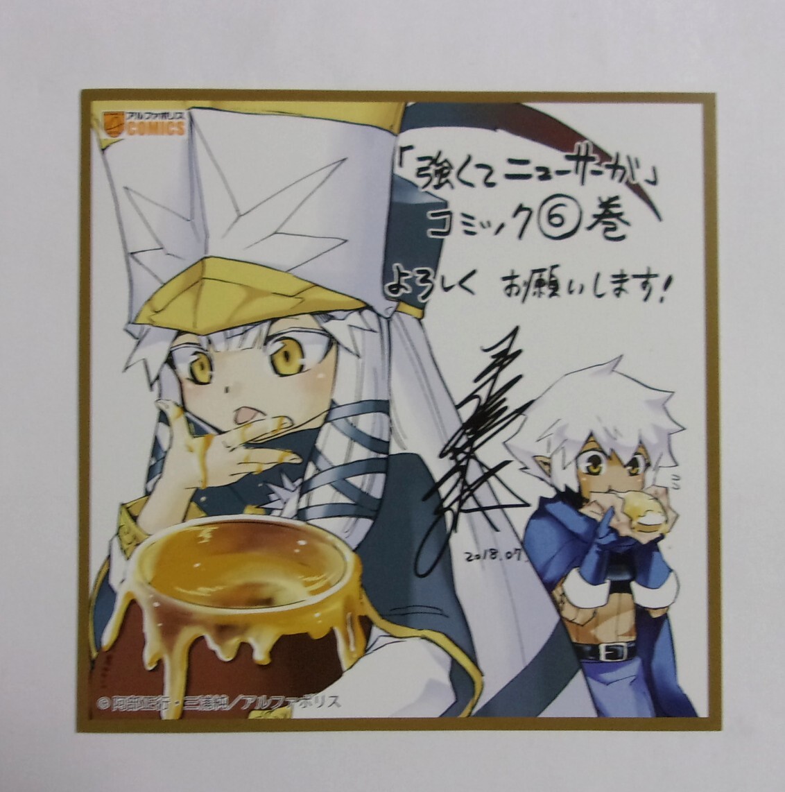 【ミニ色紙】 強くてニューサーガ コミックス6巻購入特典 阿部正行・三浦純/アルファポリスCOMICS 検イラストカード拍卖