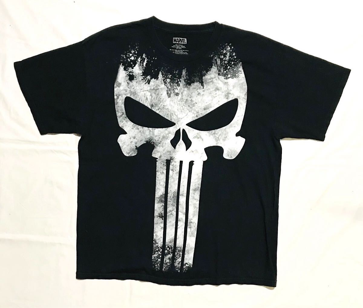 アメコミTee【MARVEL/THE PUNISHER】サイズXL/ブラック/パニッシャー/マーベル/ビッグスカル/映画Tee拍卖