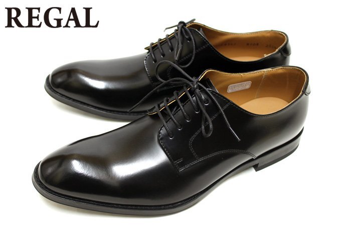 新品 20%OFF☆REGAL リーガル 810R AL フォーマルもOK プレーントゥ 本革 ビジネスシューズ ブラック☆27.0cm拍卖