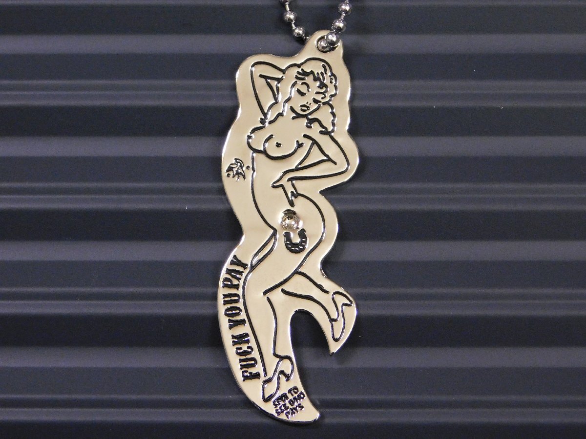 ◆送料\140◆【ユーペイスピナーキーホルダー】※《SEXY ピンナップガール / シルバー×ブラック》 真鍮製 キーリング アメ雑貨拍卖