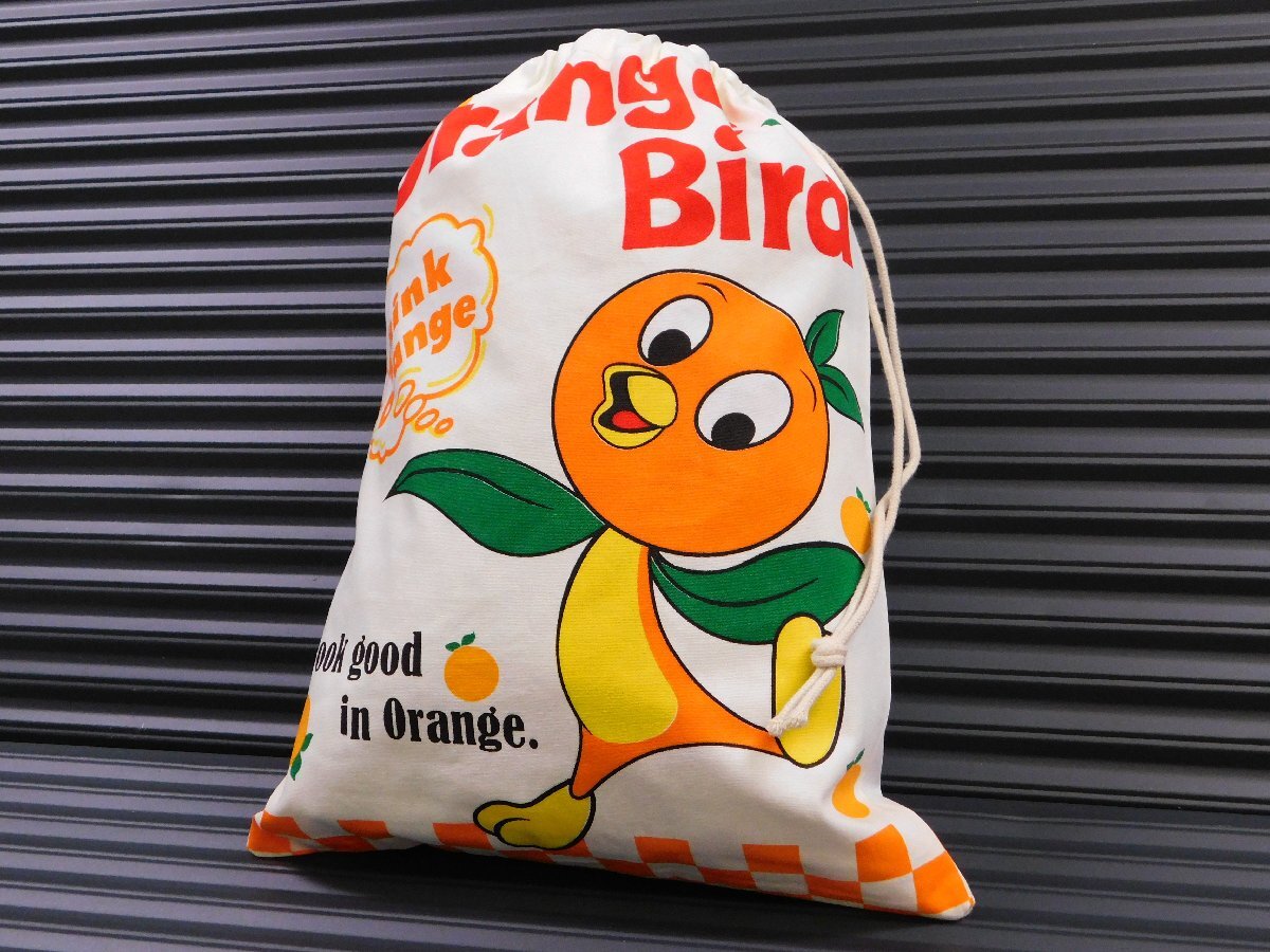 ◆送料\185◆【Orange Bird・オレンジバード】※《アドバダイジング 巾着袋 /Lサイズ》 340×260mm シューズバッグ アメリカン雑貨拍卖