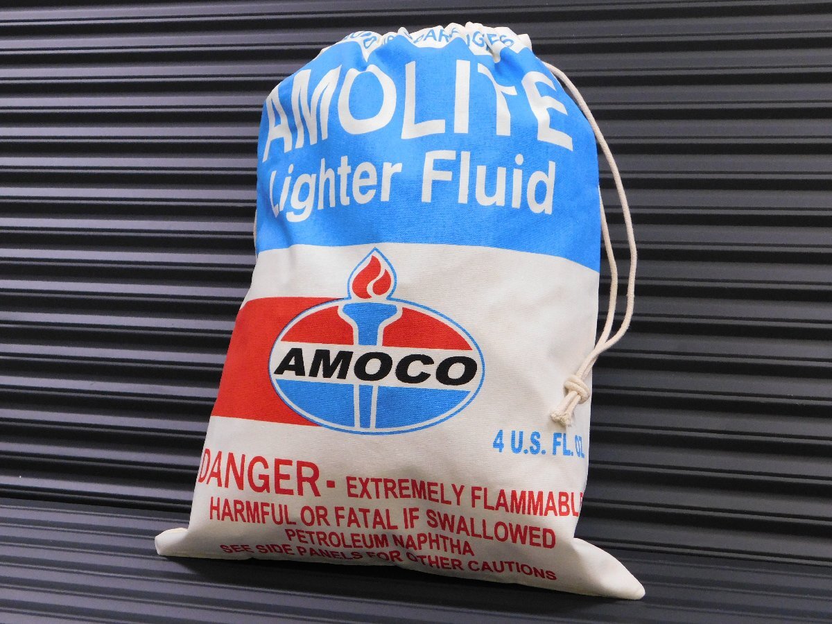 ◆送料\185◆【AMOCO・アモコ】※《アドバダイジング 巾着袋 /Lサイズ》 340×260mm シューズバッグ アメリカン雑貨拍卖