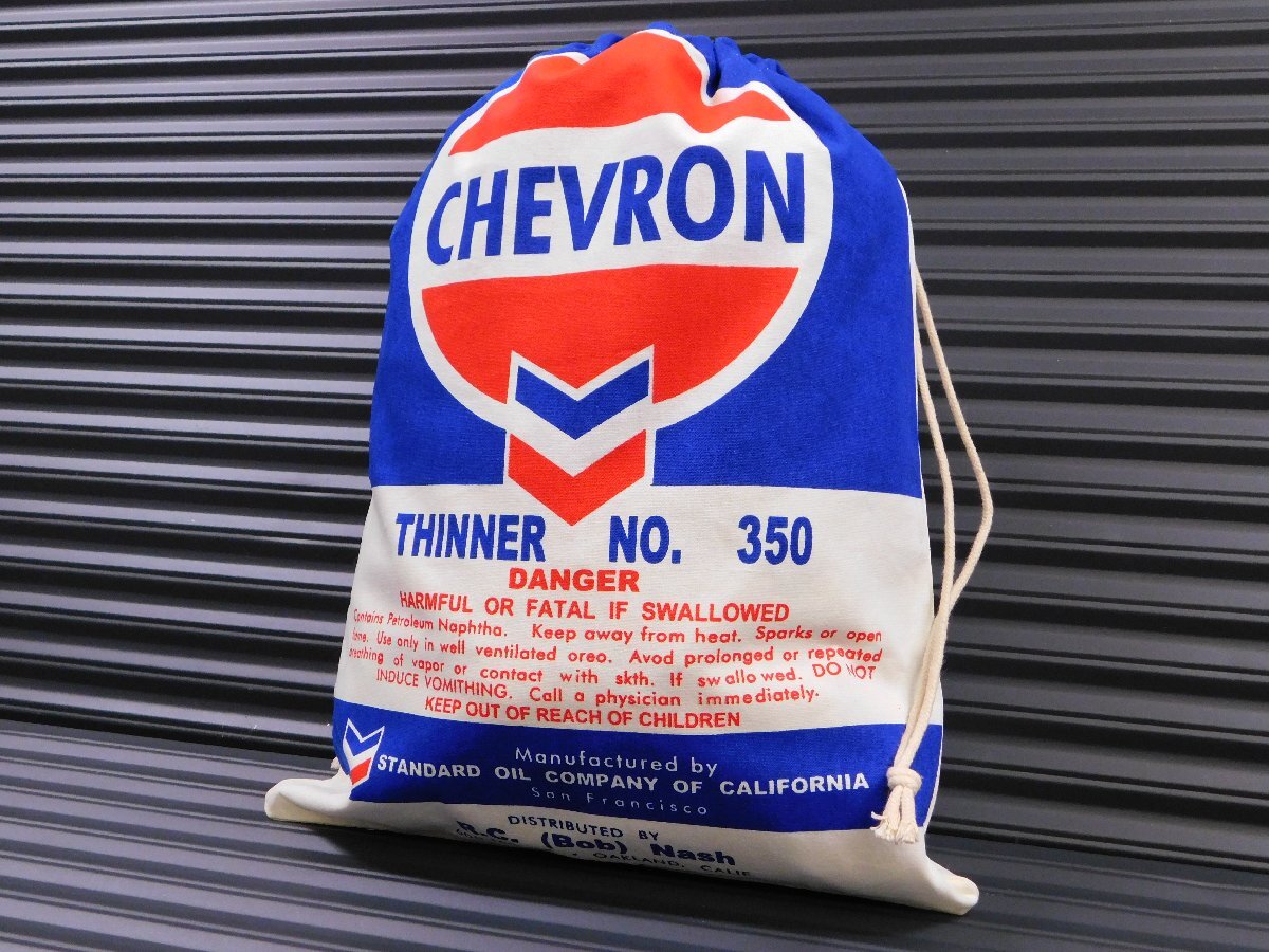 ◆送料\185◆【CHEVRON・シェブロン】※《アドバダイジング 巾着袋 /Lサイズ》 340×260mm シューズバッグ アメリカン雑貨拍卖